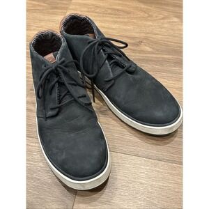 OluKai Papaku 'Ili mens Black Leather Chukka Boots Size 13 , EU 46, Classic, EUC